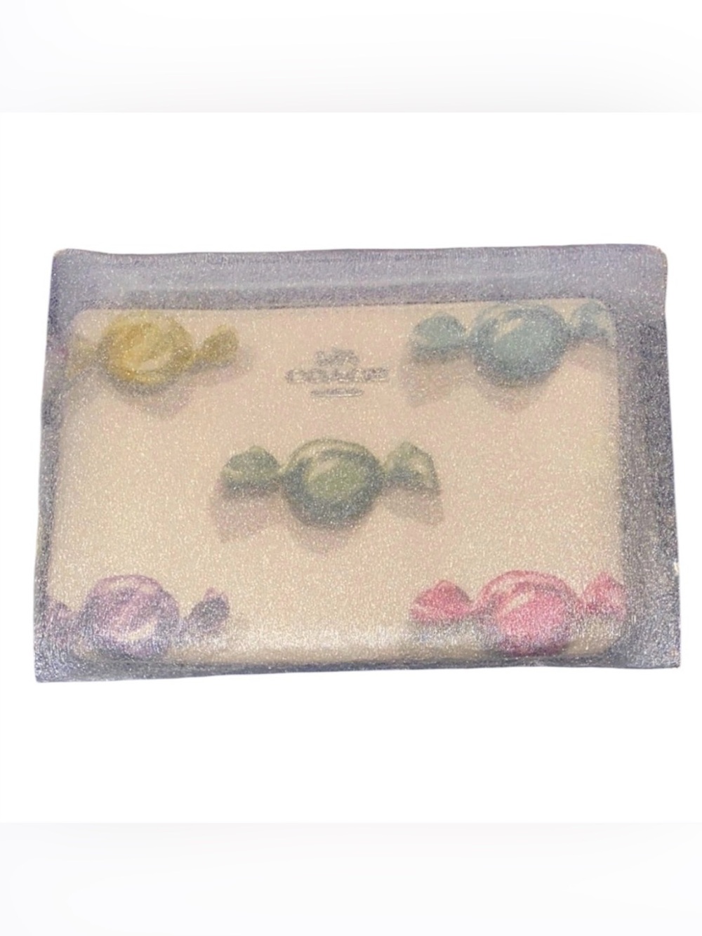 Coach Cream Wristlet with Pastel Candy Motif 🍬✨ NWT - Picture 3 of 4